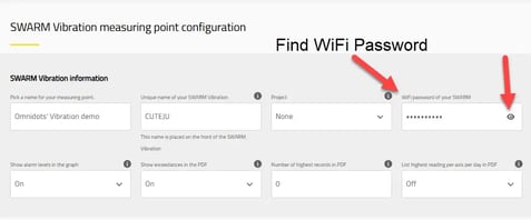 Find WiFi password Omnidots SWARM