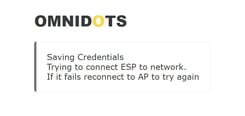 Saving credentials screen